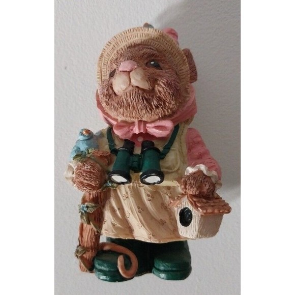 Nature Mouse Bluebirds Binoculars Walking Resin Figurine EUC Collectible Display - Picture 12 of 12